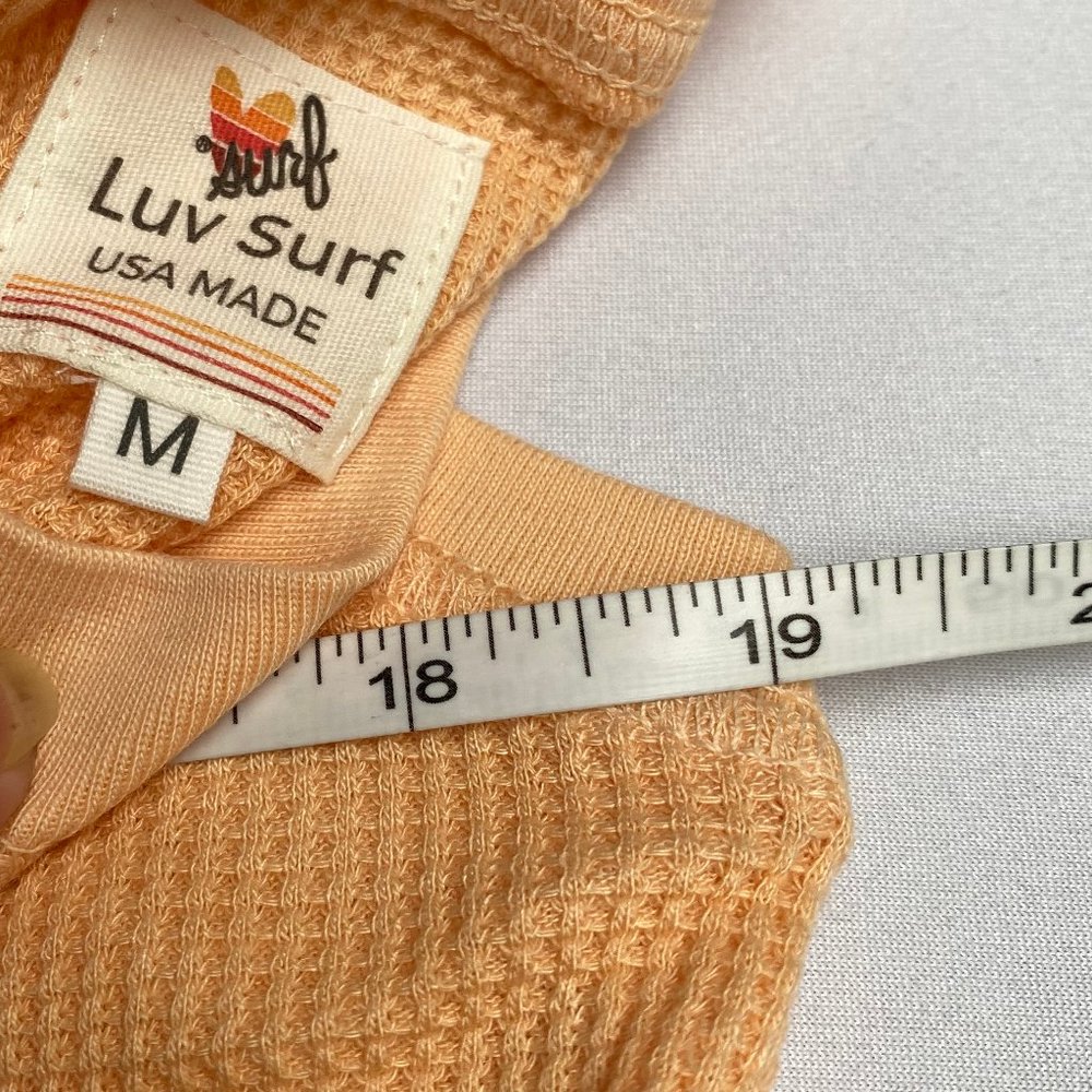 NWT Luv Surf Waffle Knit Crop Tank Peach XS to Large - Picture 11 of 12